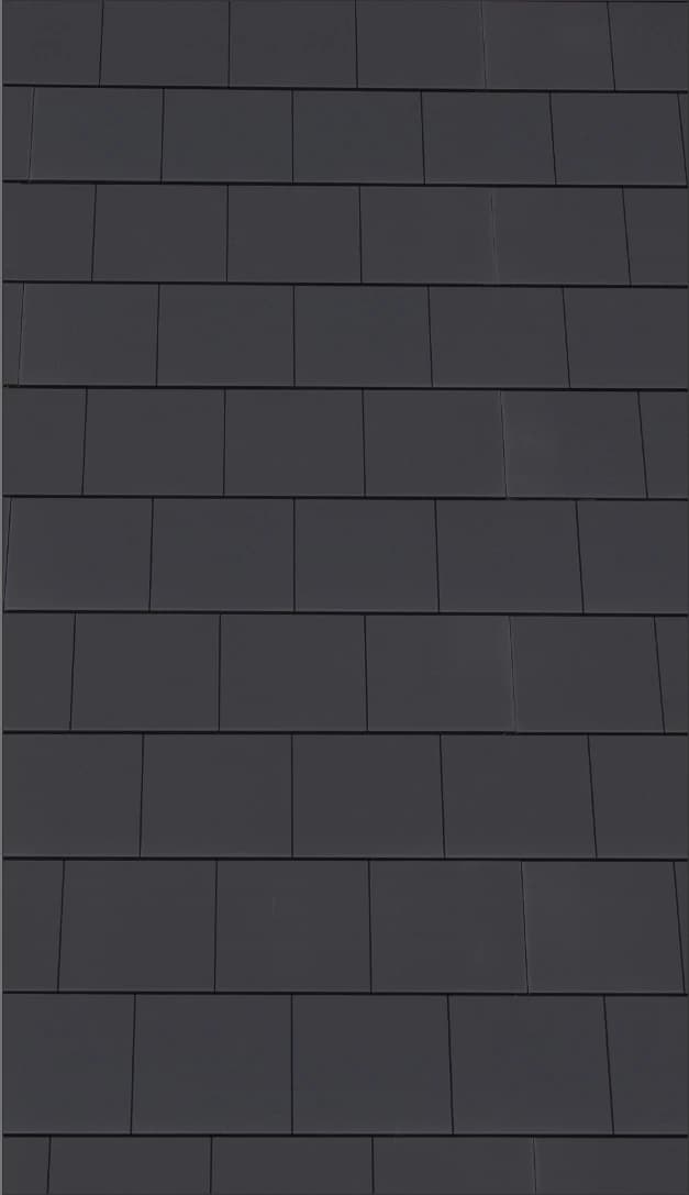 photovoltaic roof tiles made in a roof