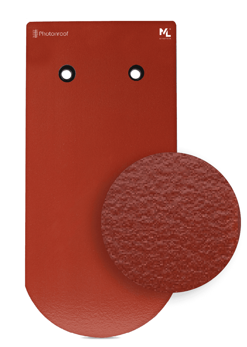 NOBLE - dachówka fotowoltaiczna czerwona