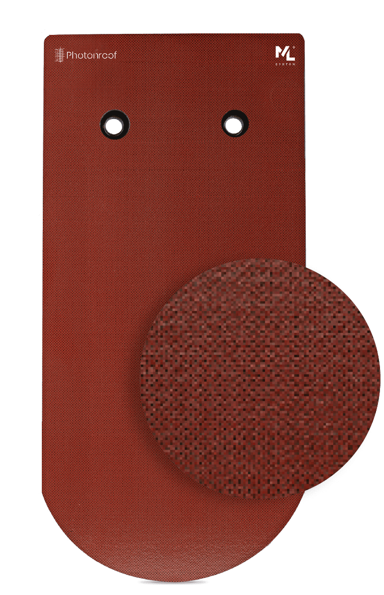 PURE - dachówka fotowoltaiczna czerwona